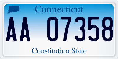 CT license plate AA07358