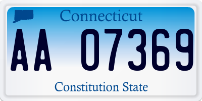 CT license plate AA07369