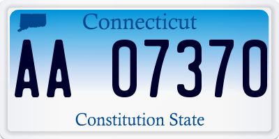 CT license plate AA07370