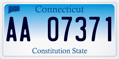 CT license plate AA07371