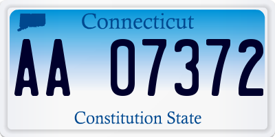 CT license plate AA07372