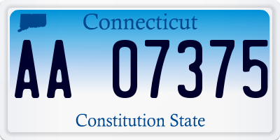 CT license plate AA07375