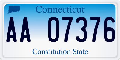 CT license plate AA07376