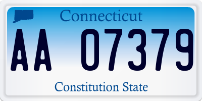 CT license plate AA07379