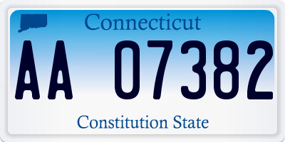 CT license plate AA07382