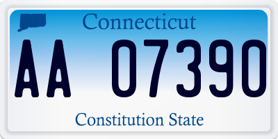 CT license plate AA07390