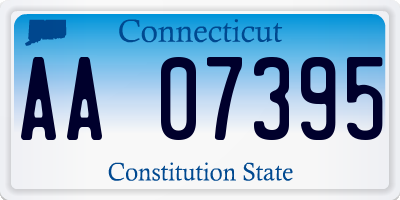 CT license plate AA07395