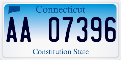 CT license plate AA07396