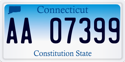 CT license plate AA07399