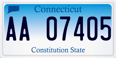 CT license plate AA07405