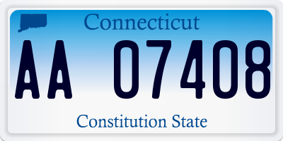 CT license plate AA07408