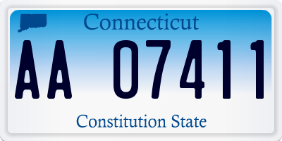 CT license plate AA07411