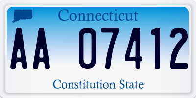 CT license plate AA07412