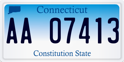 CT license plate AA07413