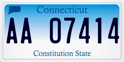 CT license plate AA07414