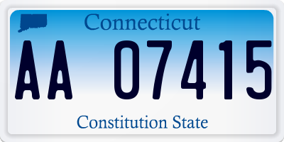 CT license plate AA07415