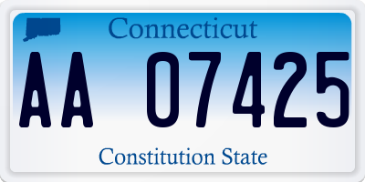 CT license plate AA07425