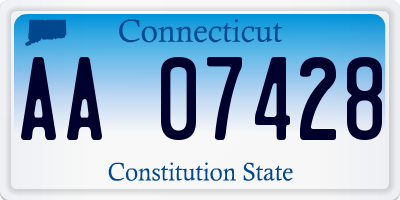 CT license plate AA07428