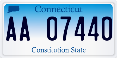 CT license plate AA07440