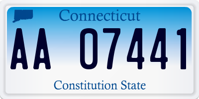 CT license plate AA07441