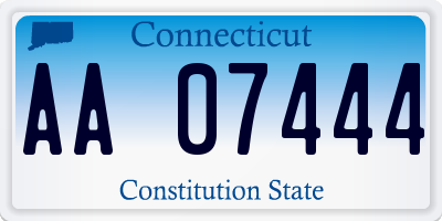 CT license plate AA07444