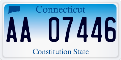 CT license plate AA07446