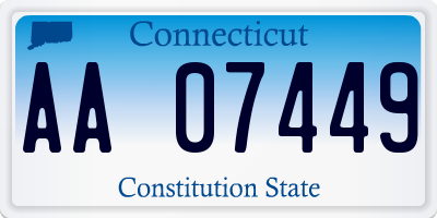 CT license plate AA07449