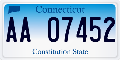 CT license plate AA07452