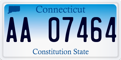 CT license plate AA07464