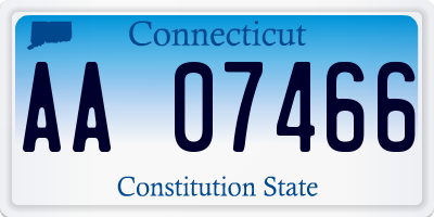 CT license plate AA07466