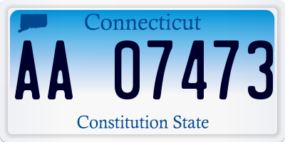 CT license plate AA07473