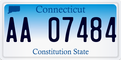 CT license plate AA07484