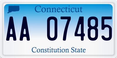 CT license plate AA07485