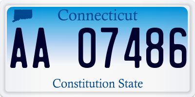 CT license plate AA07486