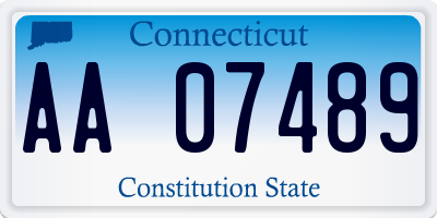 CT license plate AA07489