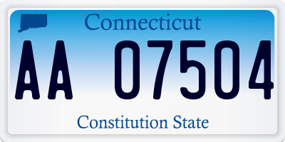 CT license plate AA07504