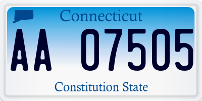 CT license plate AA07505