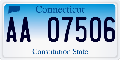 CT license plate AA07506