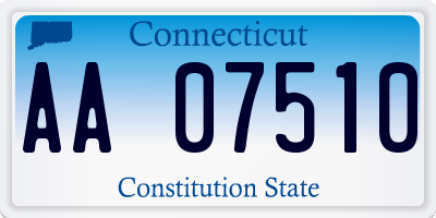 CT license plate AA07510