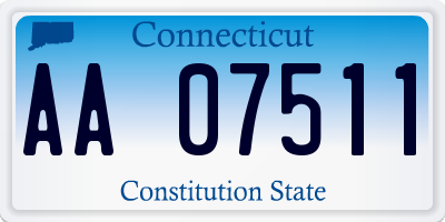 CT license plate AA07511