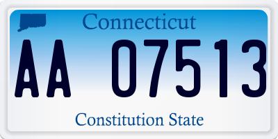 CT license plate AA07513