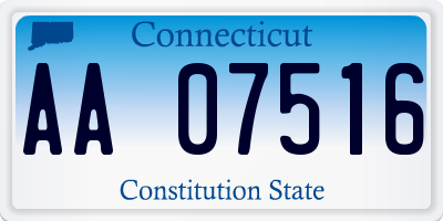 CT license plate AA07516