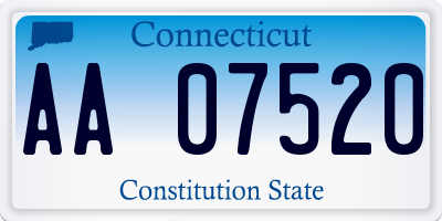 CT license plate AA07520