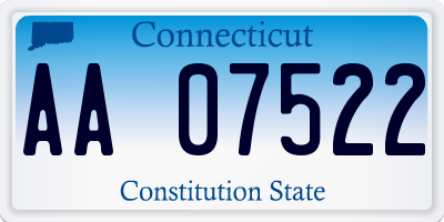 CT license plate AA07522