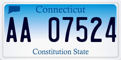 CT license plate AA07524