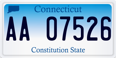 CT license plate AA07526