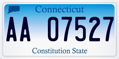 CT license plate AA07527