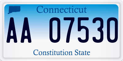 CT license plate AA07530