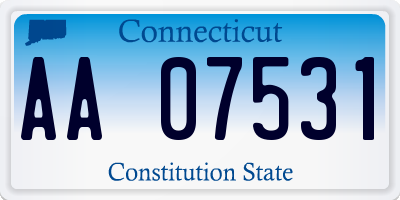 CT license plate AA07531