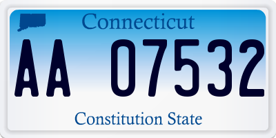 CT license plate AA07532